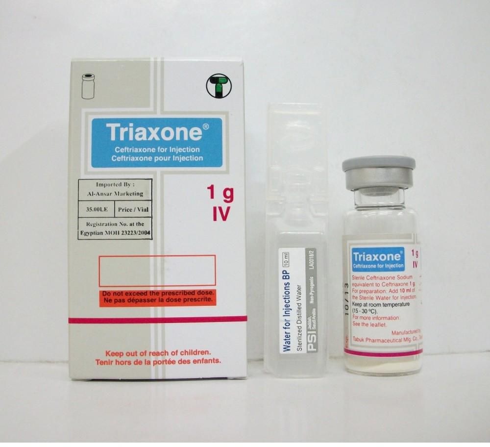 Triaxone I.V 1gm Vial  +10 ml Water