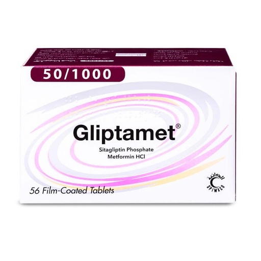 Gliptamet 50/1000 mg Tablet 56 Piece