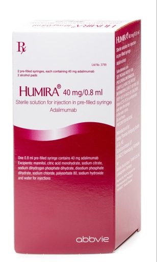 [Refrigerator] Humira 40 mg 2 Pre-Filled Syringe
