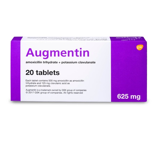 Augmentin 625 mg Tablet 20pcs