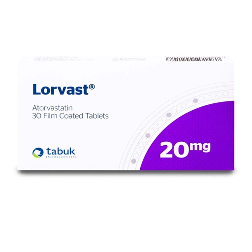 Lorvast 20 mg Tablet 30pcs