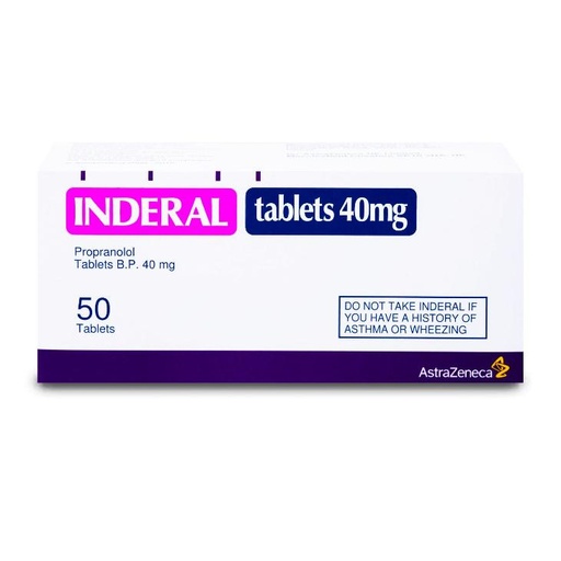 [Propranolol] Inderal Tablets 40 Mg.