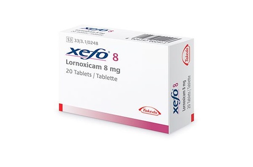 [Lornoxicam] Xefo 8 mg Tablet 20pcs